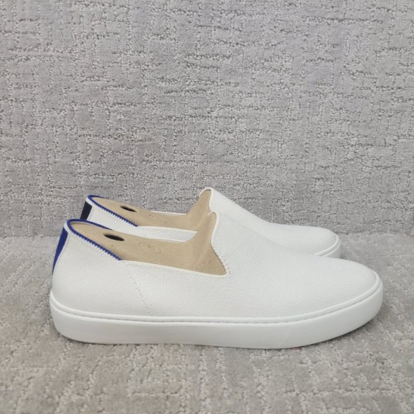 Rothy's The Sneaker Women's Size 10 Bright White Round Toe Textile Slip On Shoe - Picture 2 of 7